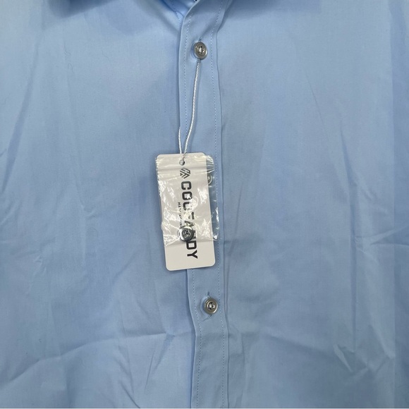 NWT Coofandy Blue Button Down Shirt Size M - Picture 3 of 5